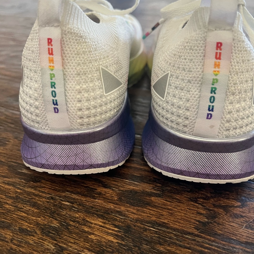 Brooks White With Multicolor Gradient Athletic Sh… - image 4